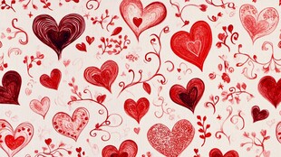 浪漫爱心图案背景设计