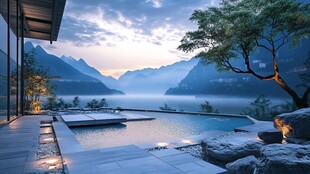 湖畔绝美度假屋景观