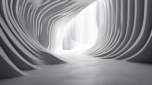 未来感几何隧道空间