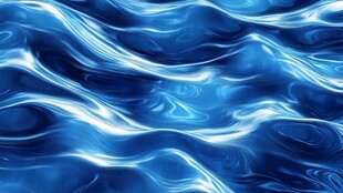 蓝色流动水波背景图