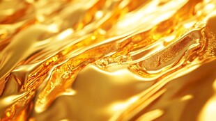 金色光泽褶皱金属质感图