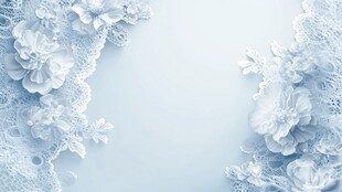 白色蕾丝花朵梦幻背景