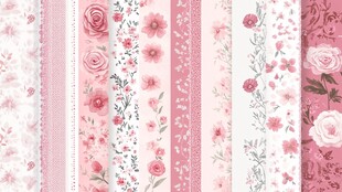 粉色花卉系列精美壁纸