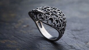 复古镂空花纹金属戒指