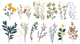 手绘花卉植物素材集合
