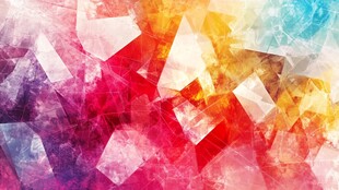 彩色几何碎片抽象背景图