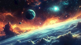 梦幻宇宙星球壮丽景观
