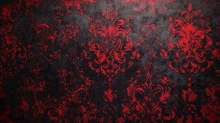 红黑交织复古花纹背景图