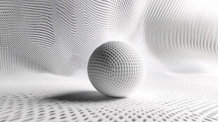 白色球体与纹理背景特写