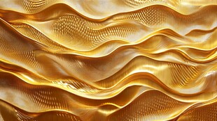 金色波浪纹理艺术背景