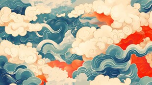 中式云海插画