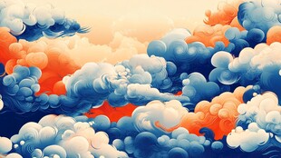 梦幻云海 色彩斑斓的天空