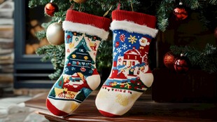 圣诞袜 节日里的温馨装饰