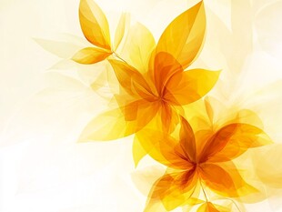 梦幻黄色花朵背景图