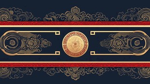 中式古典花纹边框装饰图