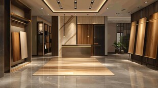 现代风格木地板展厅展示