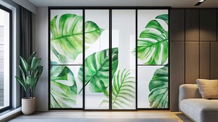 绿叶屏风打造清新室内空间