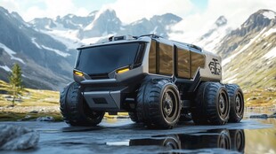 未来越野概念车于山水间