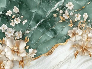 绿玉繁花背景图