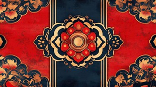 中式古典花卉图案背景