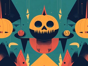 万圣节南瓜奇幻插画