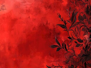 红色花卉背景图