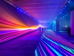 梦幻炫彩灯光通道场景