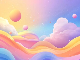 梦幻天空下的多彩云海