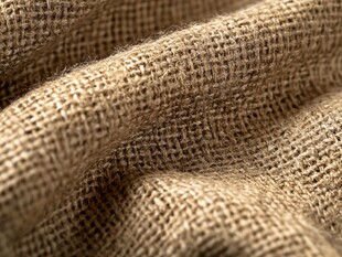 粗麻布料纹理特写