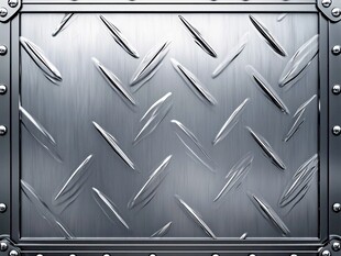 金属菱形纹钢板背景图