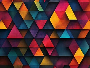 多彩几何三角图案背景