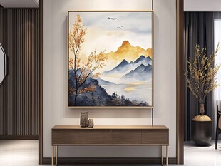 客厅中式山水挂画装饰
