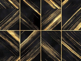 黑金几何瓷砖纹理图案