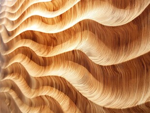 波浪形金色卷发纹理特写