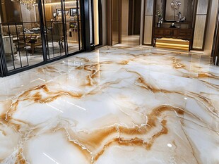 奢华大理石地面室内场景