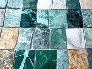 多彩大理石瓷砖拼接图案