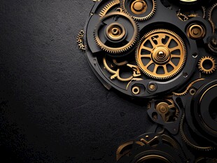 精密机械齿轮细节特写