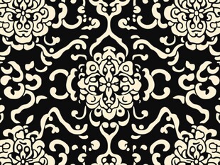 中式黑白花纹无缝图案
