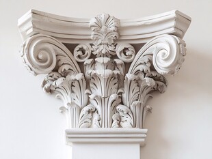 古典罗马柱式柱头雕刻