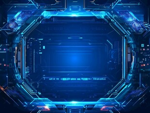 科技感蓝色虚拟屏幕背景