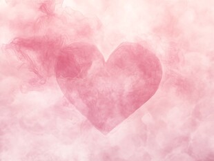 粉色爱心梦幻水彩背景