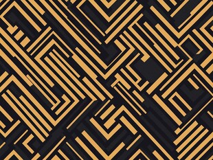 黑金几何线条无缝图案