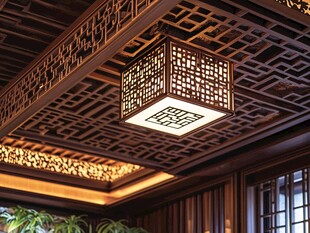 中式古典天花板灯具装饰