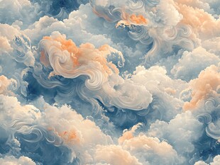 梦幻云海中的绚丽色彩