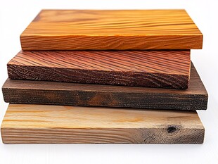 多样木材堆叠展示