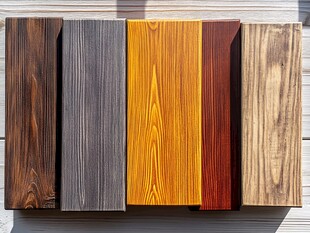 多样实木板材展示