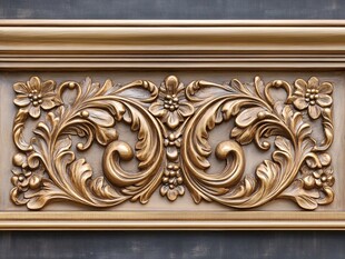金色雕花装饰板