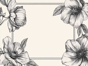 花卉边框图案设计素材