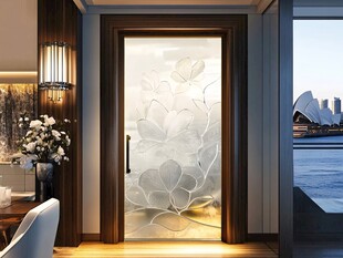 中式典雅玻璃门室内景致