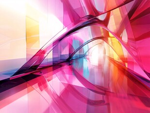 炫彩流线未来感抽象背景